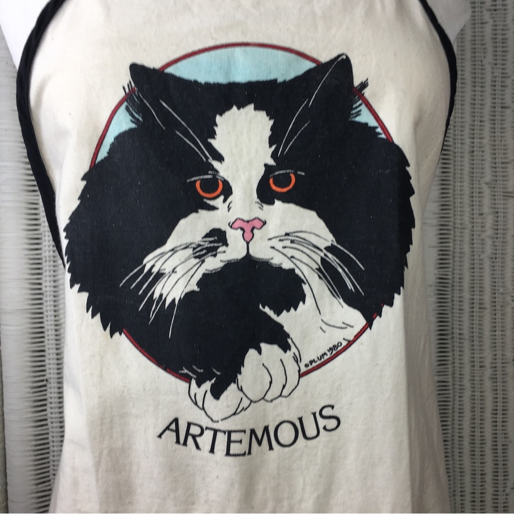 Vintage 80’s Apron Artemous Cat